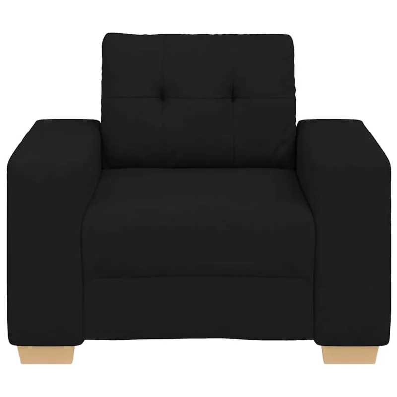 Sofa-kėdė, juoda, 100x78x80 cm, audinys