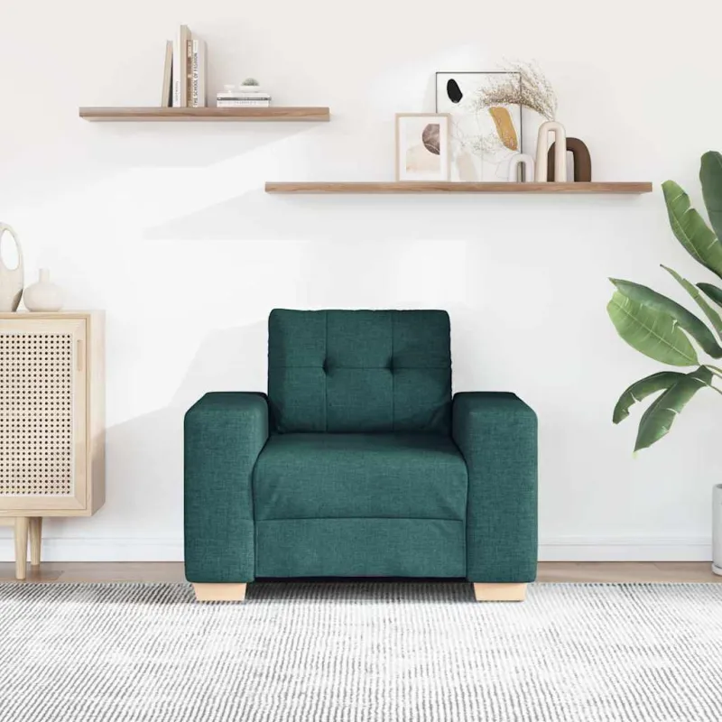 Sofa-kėdė, tamsiai žalia, 100x78x80cm, audinys