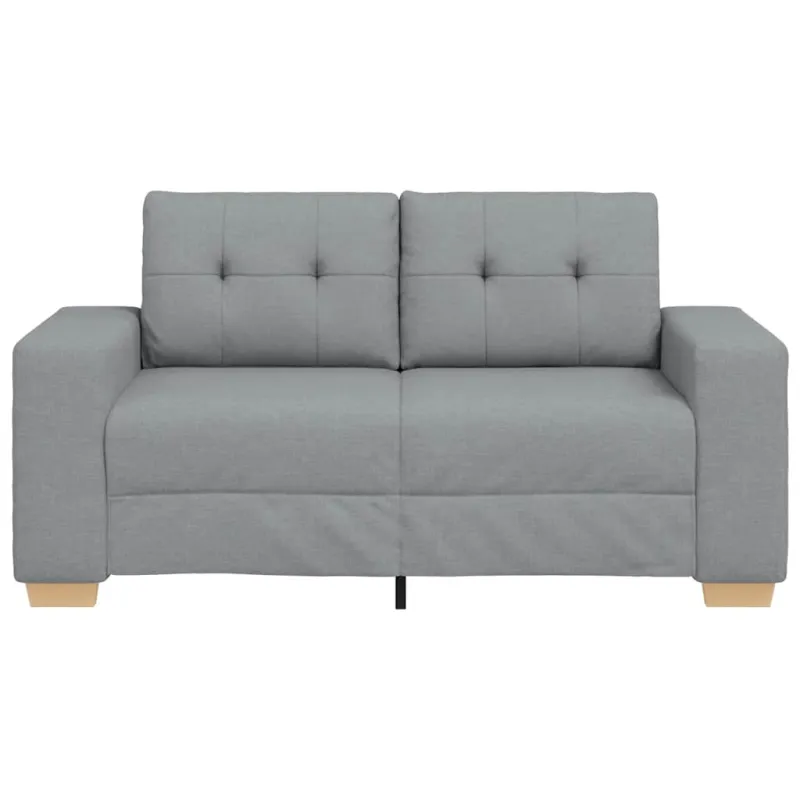 Dvivietė sofa, šviesiai pilka, 160x77x82 cm, audinys
