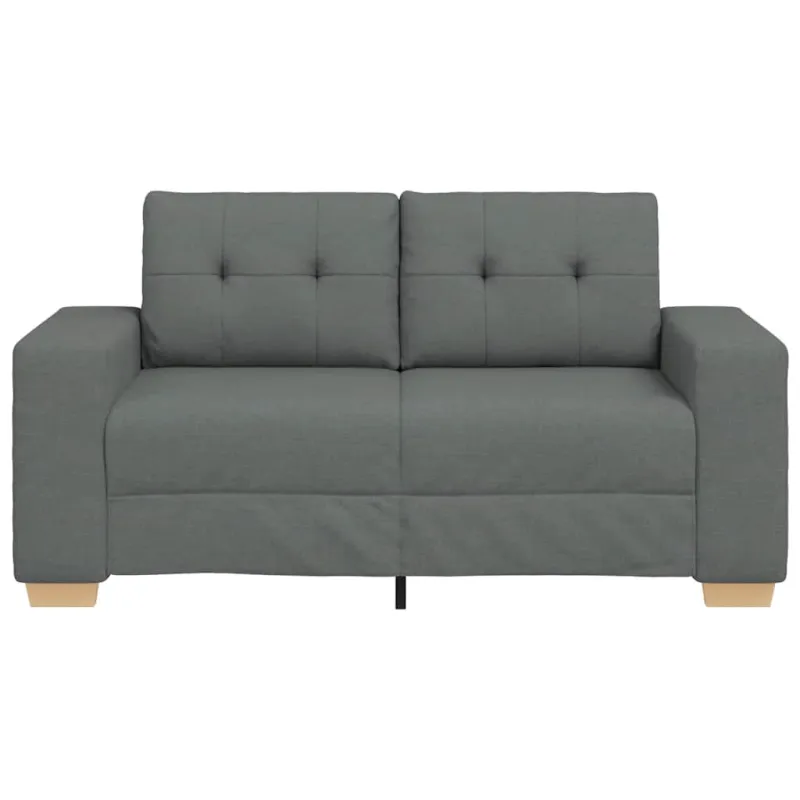 Dvivietė sofa, tamsiai pilka, 160x77x82 cm, audinys
