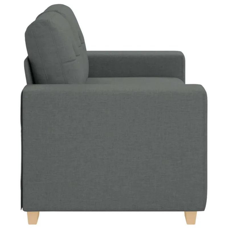 Dvivietė sofa, tamsiai pilka, 160x77x82 cm, audinys