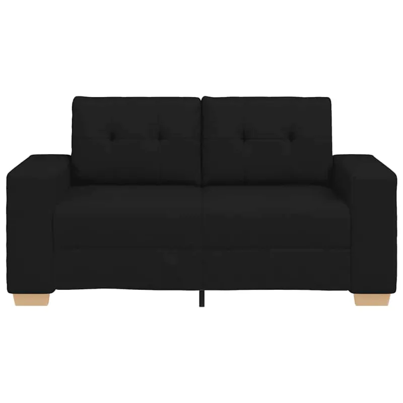 Dvivietė sofa, juoda, 160x77x82 cm, audinys