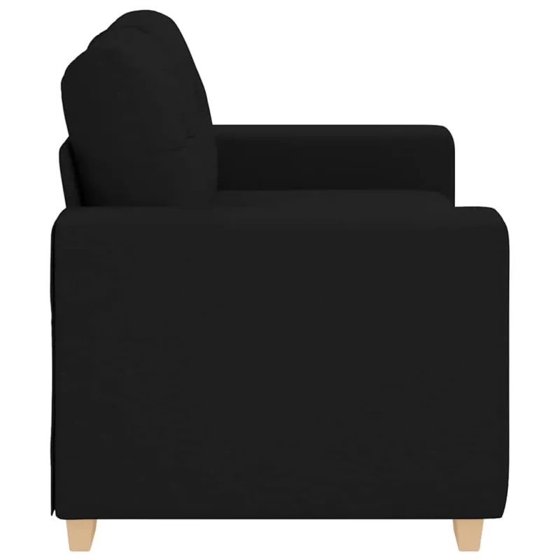 Dvivietė sofa, juoda, 160x77x82 cm, audinys