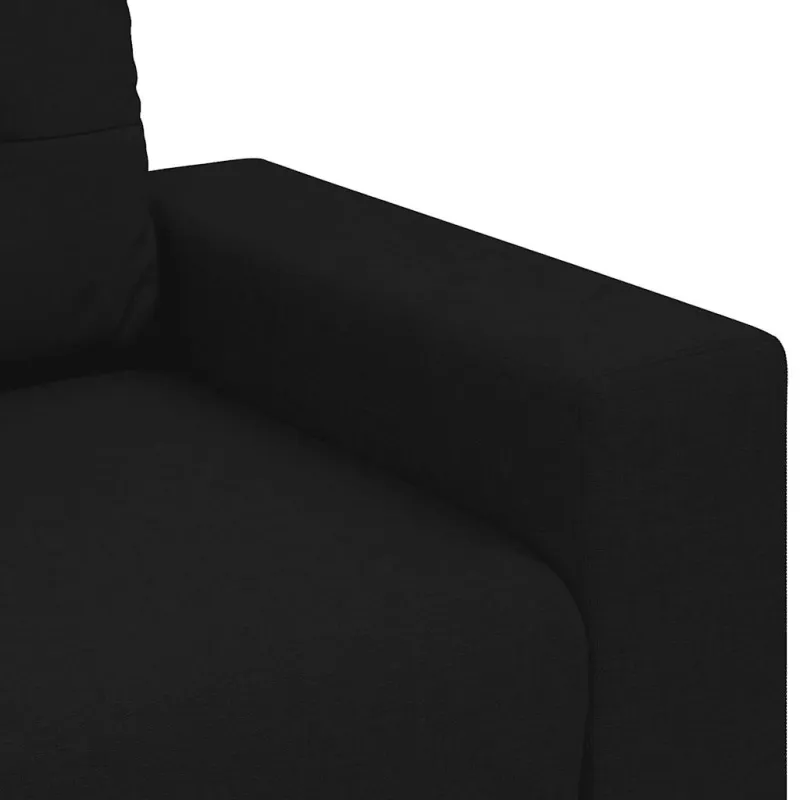 Dvivietė sofa, juoda, 160x77x82 cm, audinys