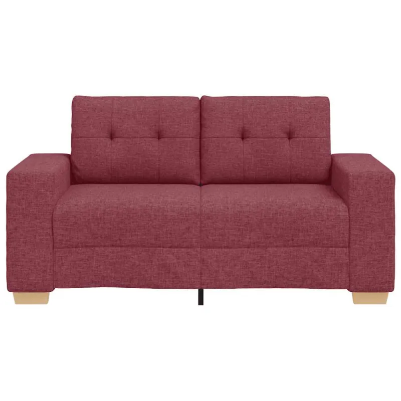 Dvivietė sofa, vyno raudonumo, 160x77x82 cm, audinys