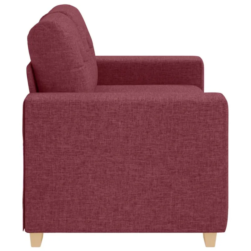 Dvivietė sofa, vyno raudonumo, 160x77x82 cm, audinys