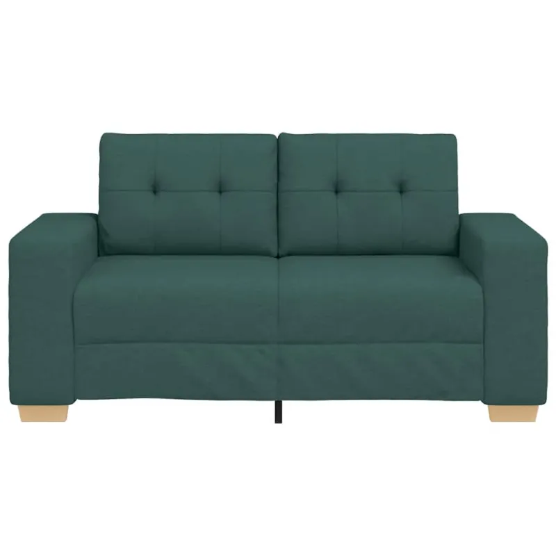 Dvivietė sofa, tamsiai žalia, 160x77x82 cm, audinys