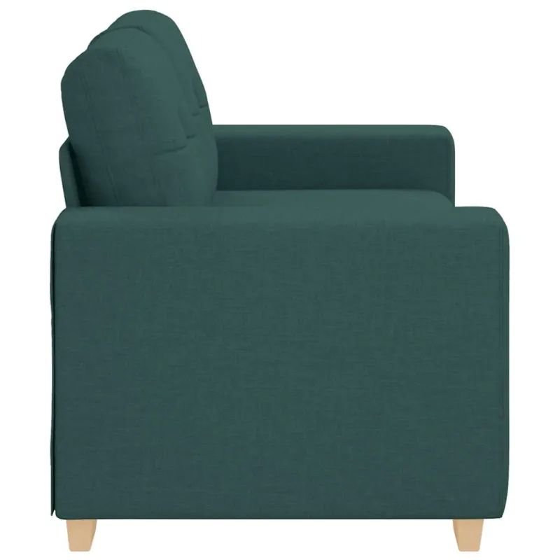 Dvivietė sofa, tamsiai žalia, 160x77x82 cm, audinys