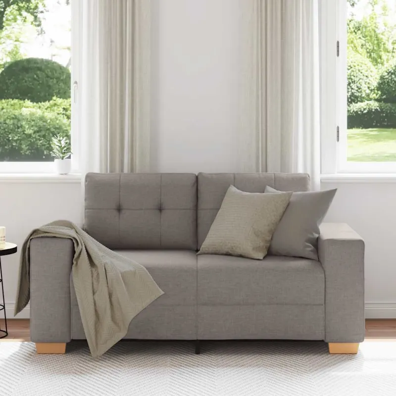 Dvivietė sofa, pilkai pilka, 160x77x82 cm, audinys