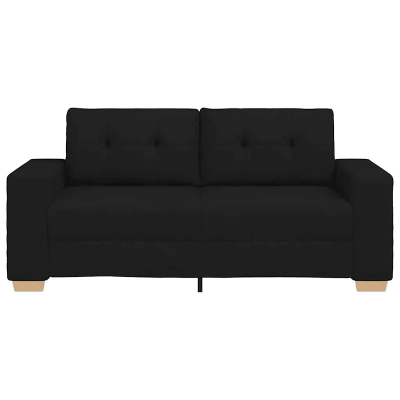 Dvivietė sofa, juoda, 180x77x82 cm, audinys