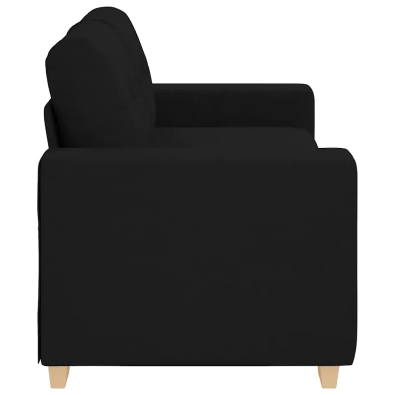 Dvivietė sofa, juoda, 180x77x82 cm, audinys