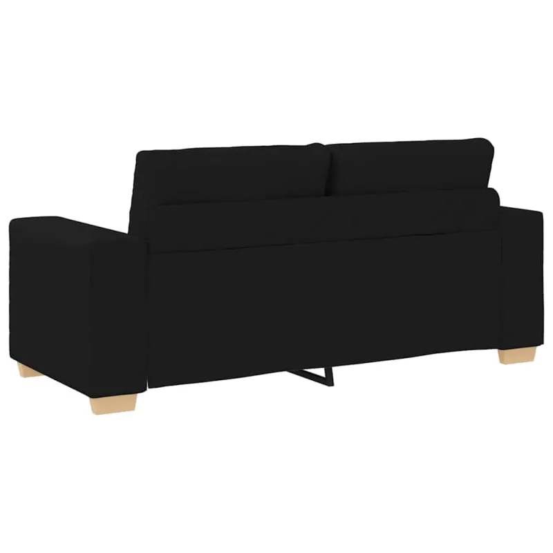 Dvivietė sofa, juoda, 180x77x82 cm, audinys