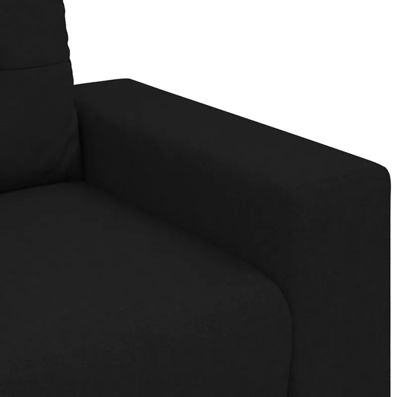 Dvivietė sofa, juoda, 180x77x82 cm, audinys
