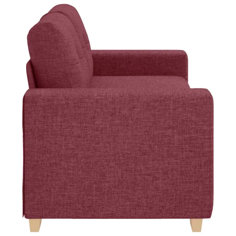 Dvivietė sofa, vyno raudonumo, 180x77x82 cm, audinys