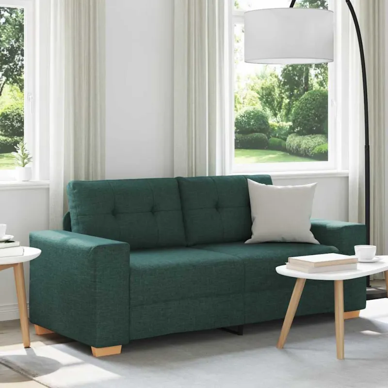 Dvivietė sofa, tamsiai žalia, 180x77x82 cm, audinys