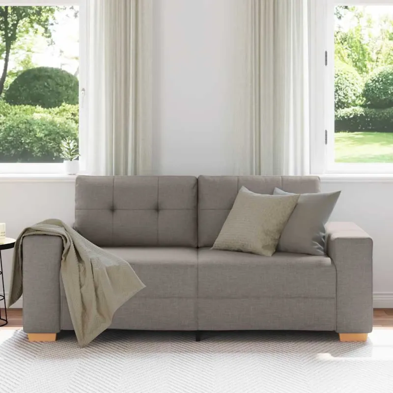 Dvivietė sofa, pilkai pilka, 180x77x82 cm, audinys
