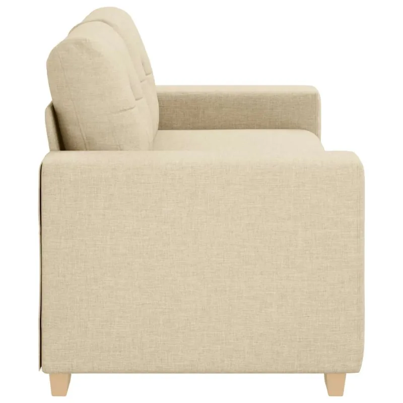 Dvivietė sofa, kreminės spalvos, 180x77x82 cm, audinys