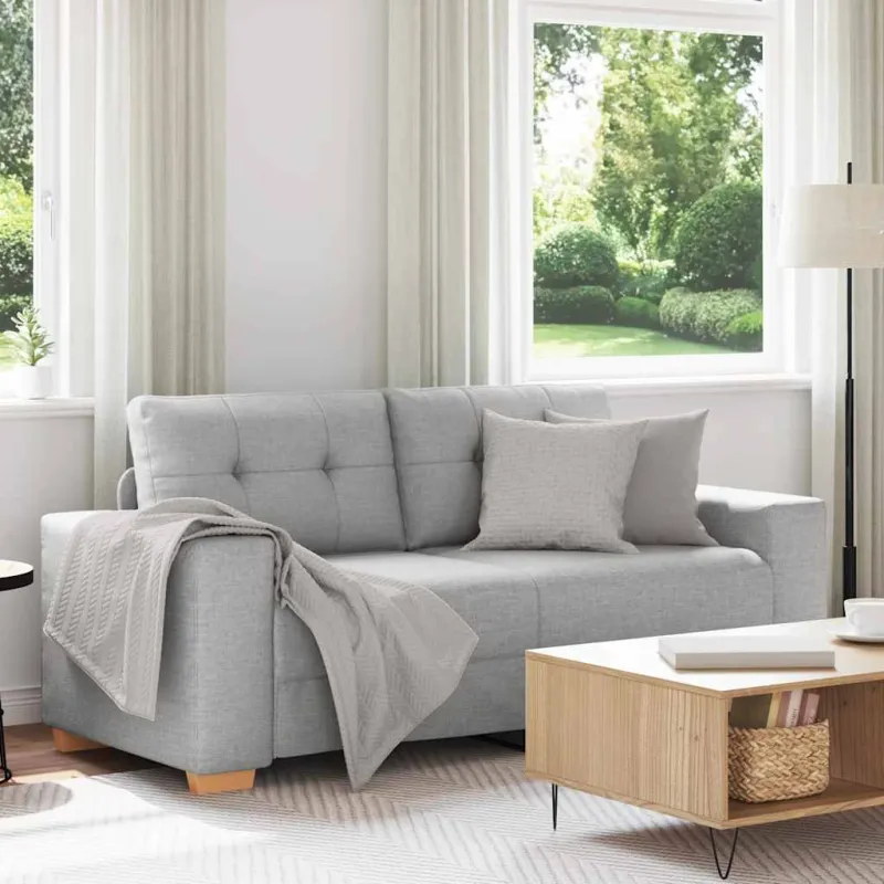 Dvivietė sofa, debesų pilka, 180x77x82 cm, audinys