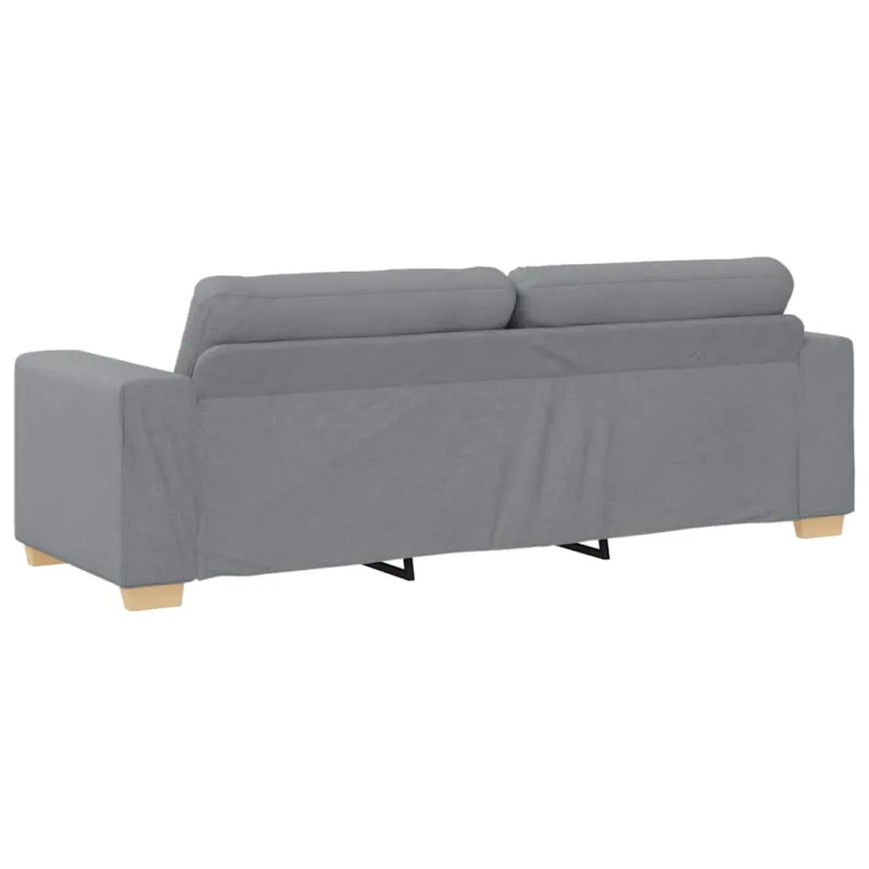 Trivietė sofa, šviesiai pilka, 220x78x80 cm, audinys