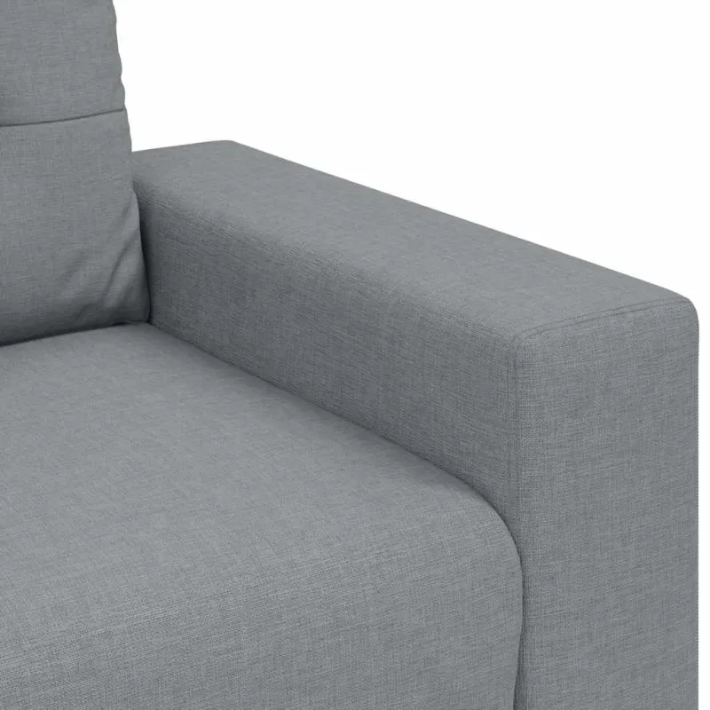 Trivietė sofa, šviesiai pilka, 220x78x80 cm, audinys