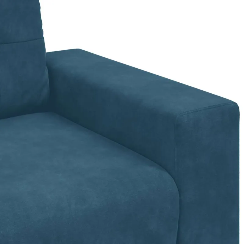 Sofa-kėdė, mėlyna, 100x78x80 cm, aksomas