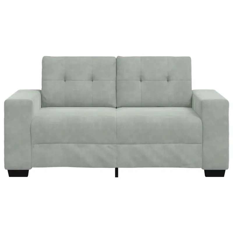Dvivietė sofa, šviesiai pilka, 160x77x82 cm, aksomas