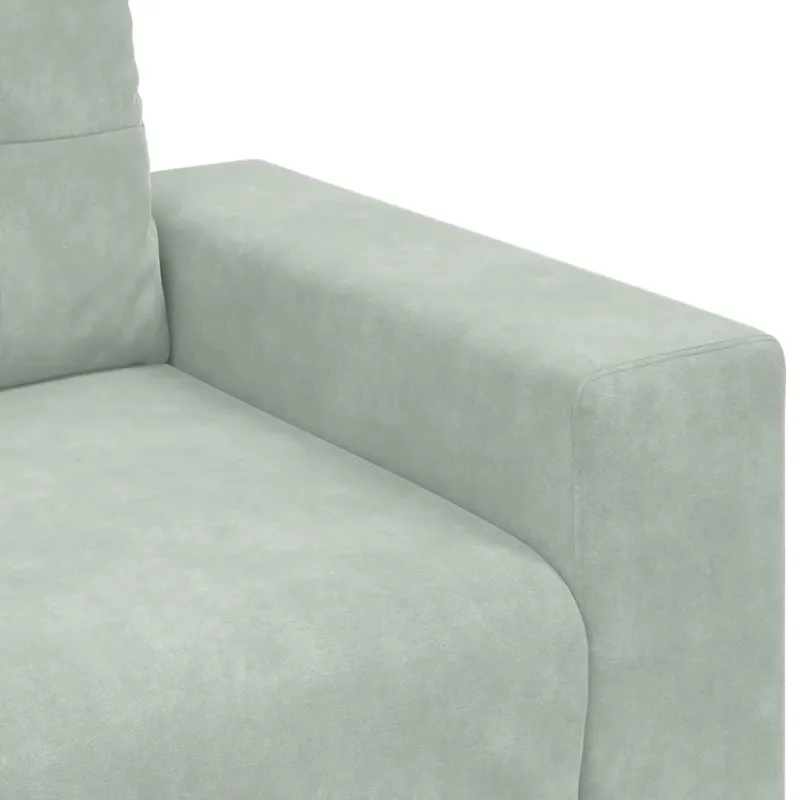 Dvivietė sofa, šviesiai pilka, 160x77x82 cm, aksomas
