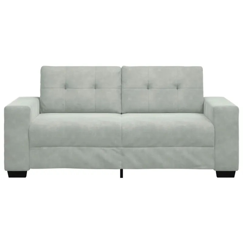 Dvivietė sofa, šviesiai pilka, 180x77x82 cm, aksomas
