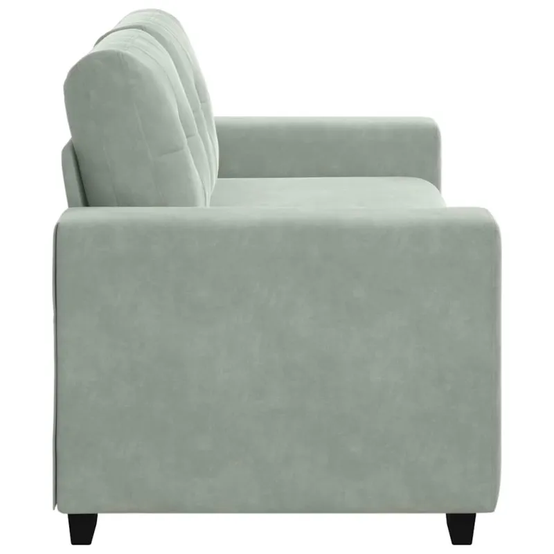 Dvivietė sofa, šviesiai pilka, 180x77x82 cm, aksomas