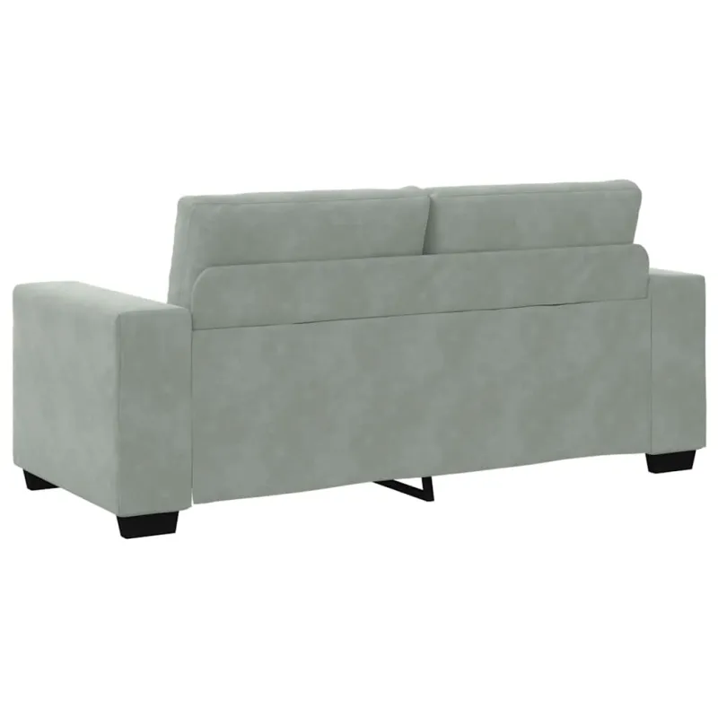 Dvivietė sofa, šviesiai pilka, 180x77x82 cm, aksomas
