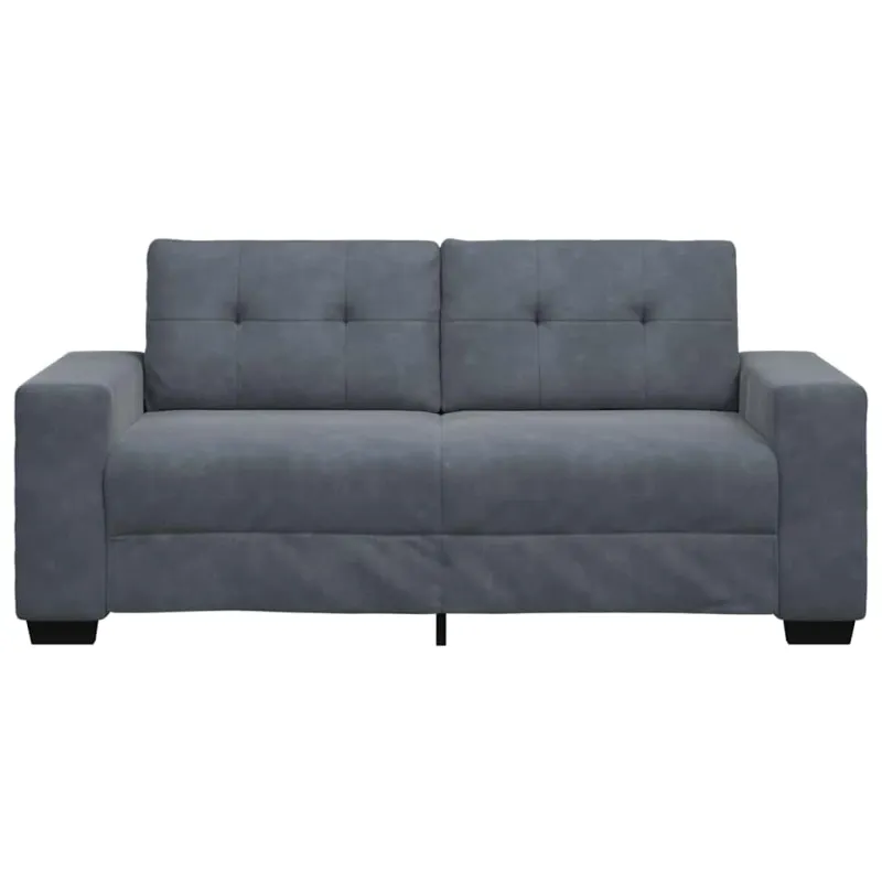 Dvivietė sofa, tamsiai pilka, 180x77x82 cm, aksomas