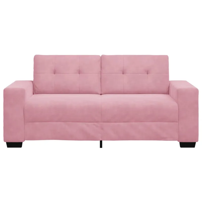 Dvivietė sofa, rožinė, 180x77x82 cm, aksomas
