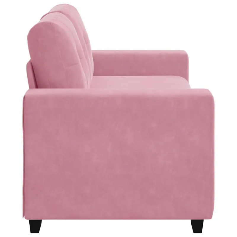 Dvivietė sofa, rožinė, 180x77x82 cm, aksomas
