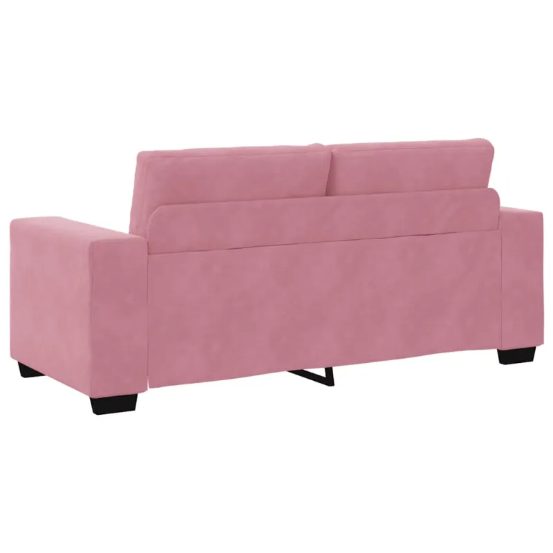 Dvivietė sofa, rožinė, 180x77x82 cm, aksomas