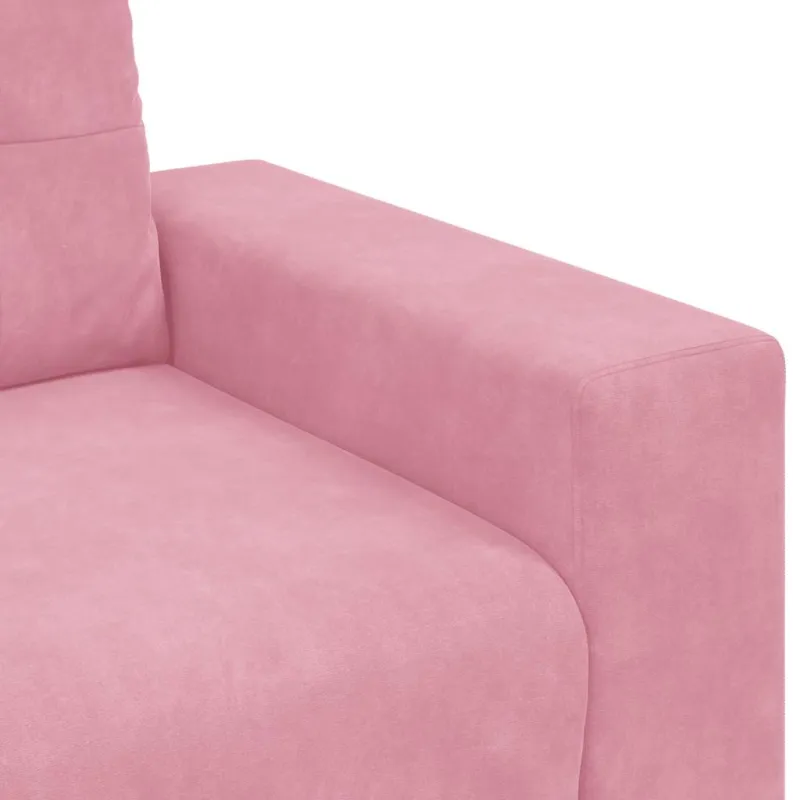 Dvivietė sofa, rožinė, 180x77x82 cm, aksomas