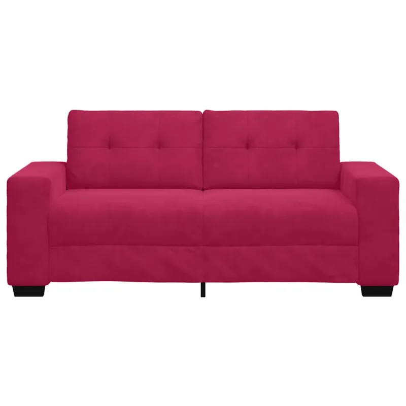 Dvivietė sofa, vyno raudonumo, 180x77x82 cm, aksominė