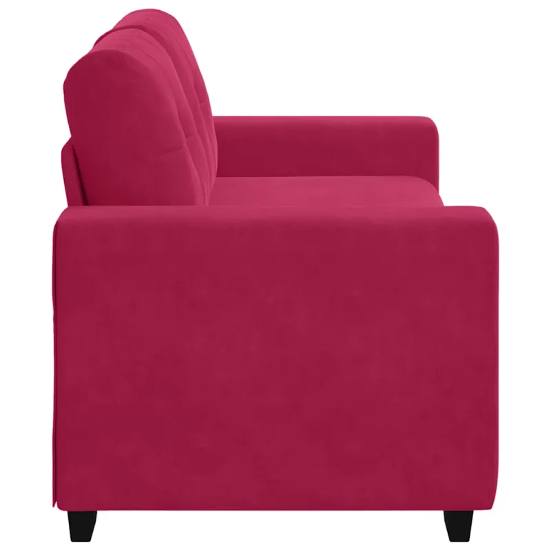 Dvivietė sofa, vyno raudonumo, 180x77x82 cm, aksominė