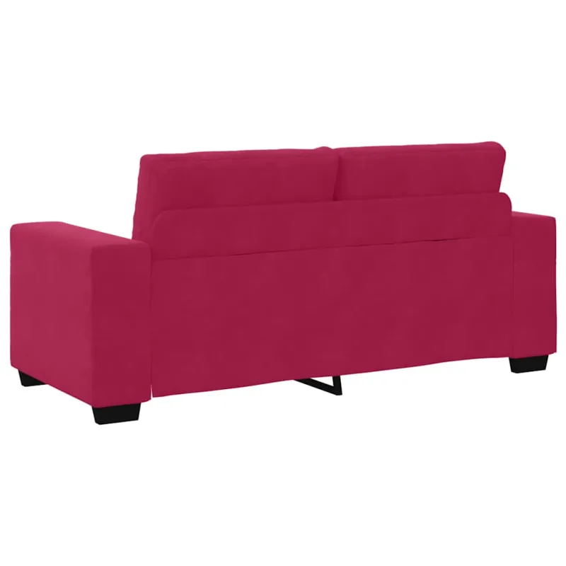 Dvivietė sofa, vyno raudonumo, 180x77x82 cm, aksominė