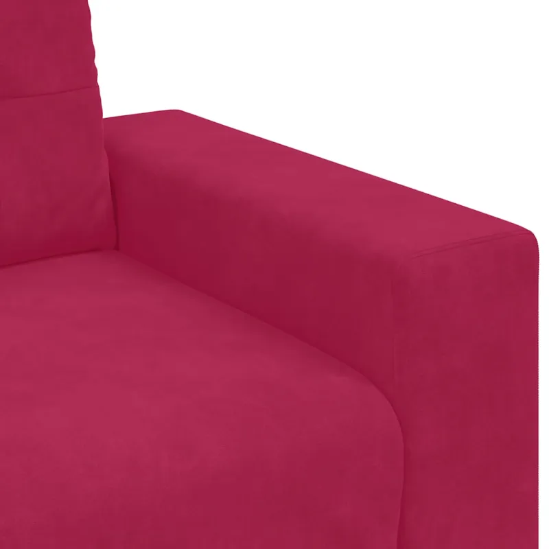 Dvivietė sofa, vyno raudonumo, 180x77x82 cm, aksominė