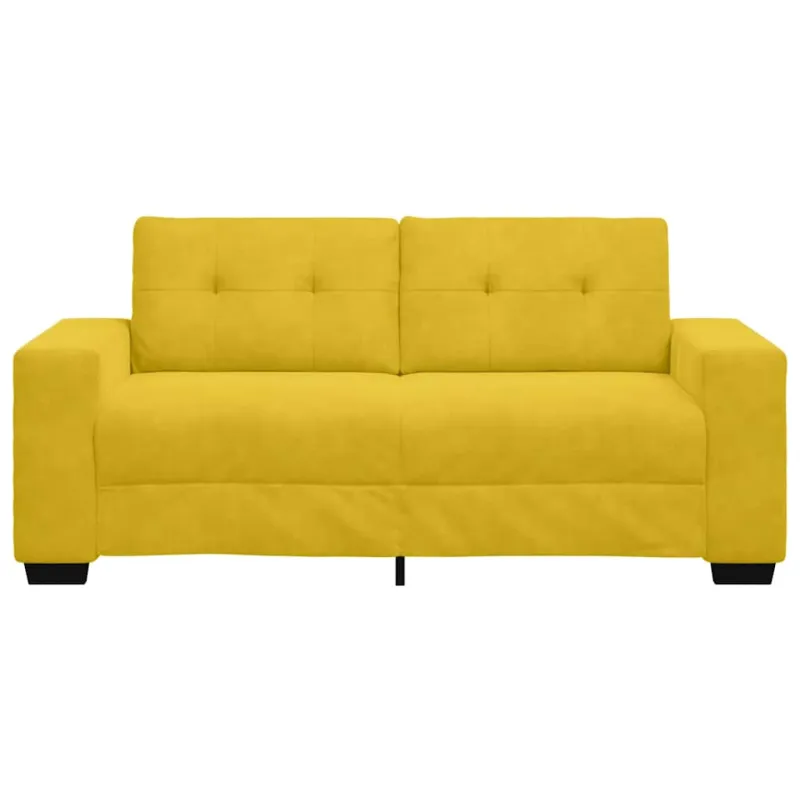 Dvivietė sofa, geltona, 180x77x82 cm, aksomas