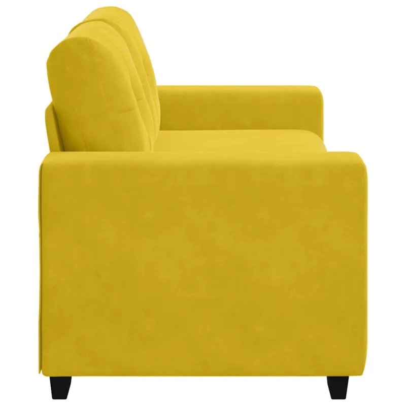 Dvivietė sofa, geltona, 180x77x82 cm, aksomas
