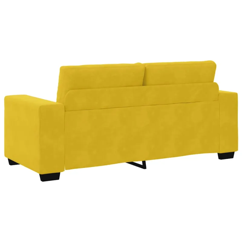 Dvivietė sofa, geltona, 180x77x82 cm, aksomas