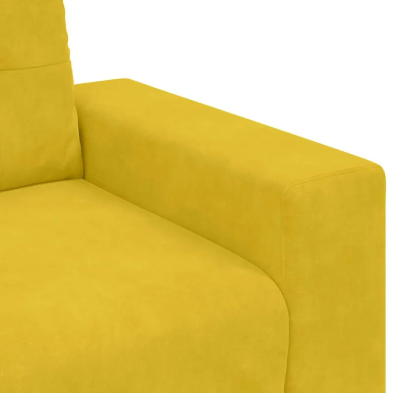 Dvivietė sofa, geltona, 180x77x82 cm, aksomas