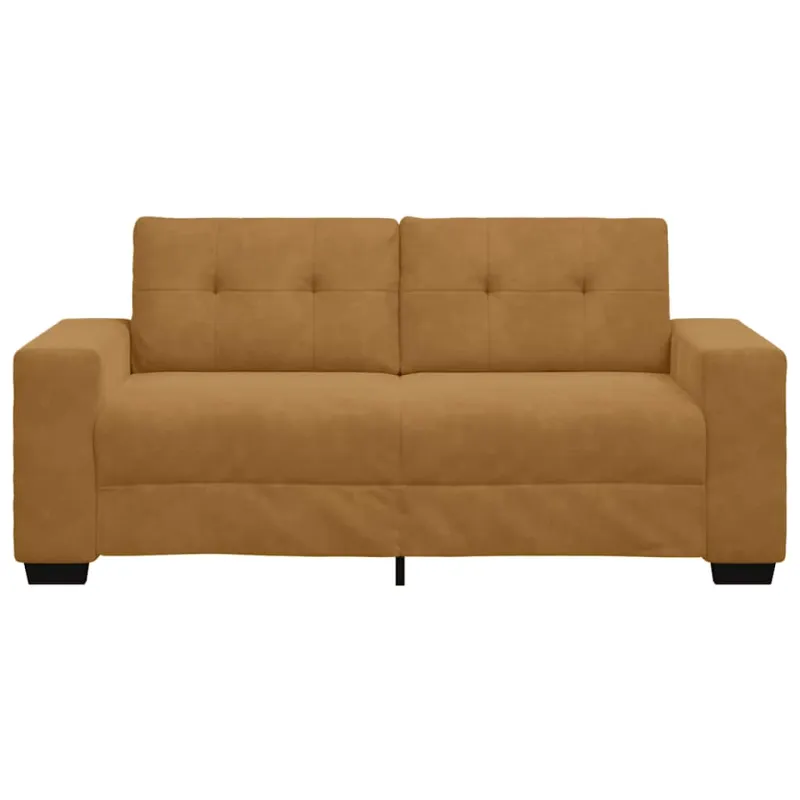 Dvivietė sofa, ruda, 180x77x82 cm, aksominė