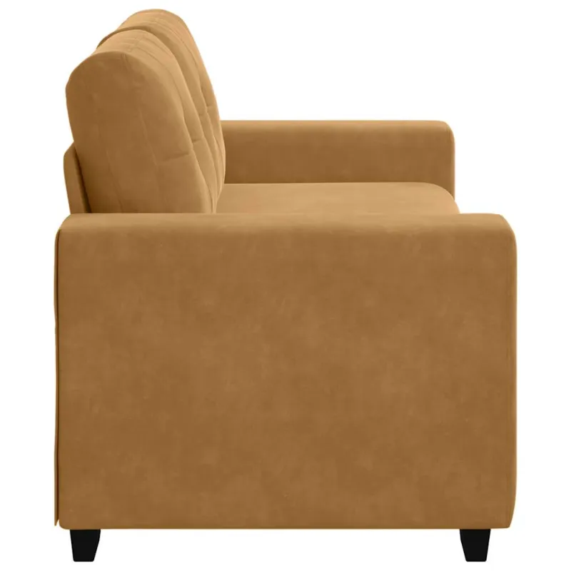 Dvivietė sofa, ruda, 180x77x82 cm, aksominė