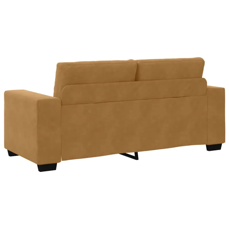 Dvivietė sofa, ruda, 180x77x82 cm, aksominė