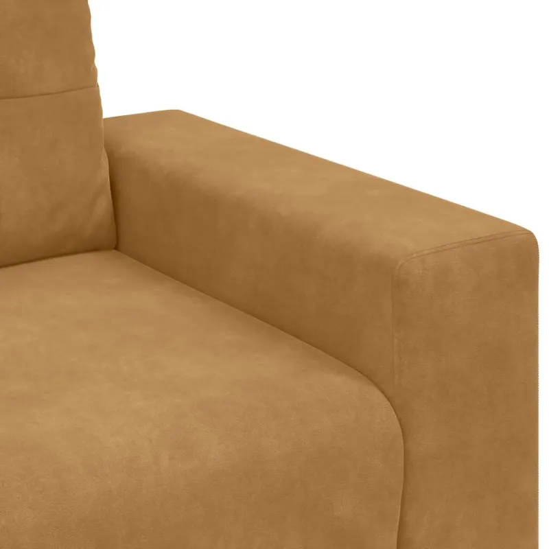 Dvivietė sofa, ruda, 180x77x82 cm, aksominė