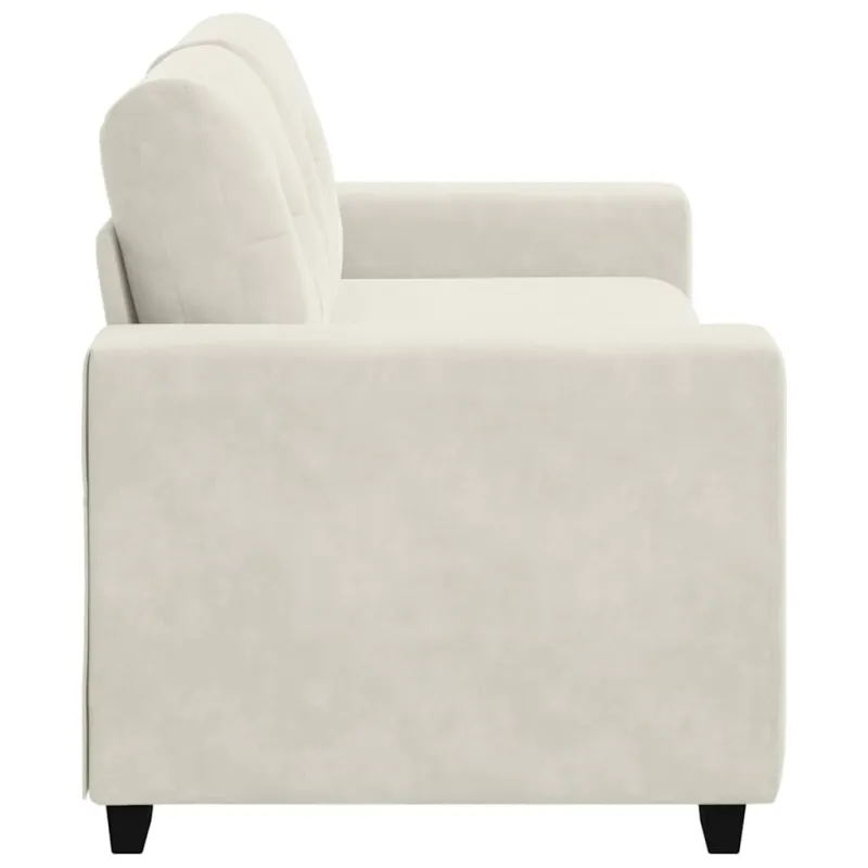 Dvivietė sofa, kreminės spalvos, 180x77x82 cm, aksominė