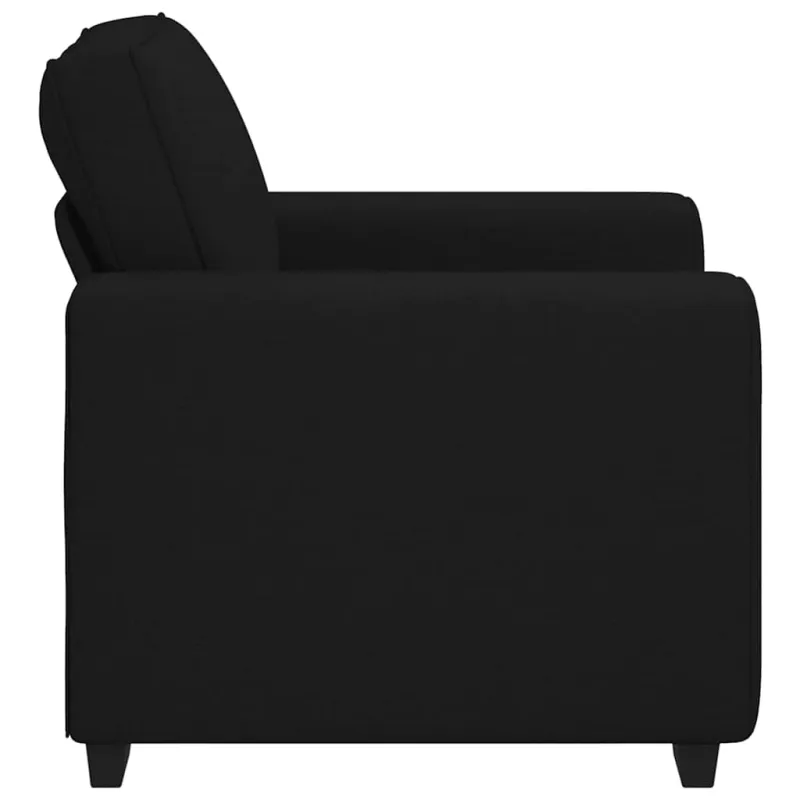 Sofa-kėdė, juoda, 100x77x82 cm, audinys