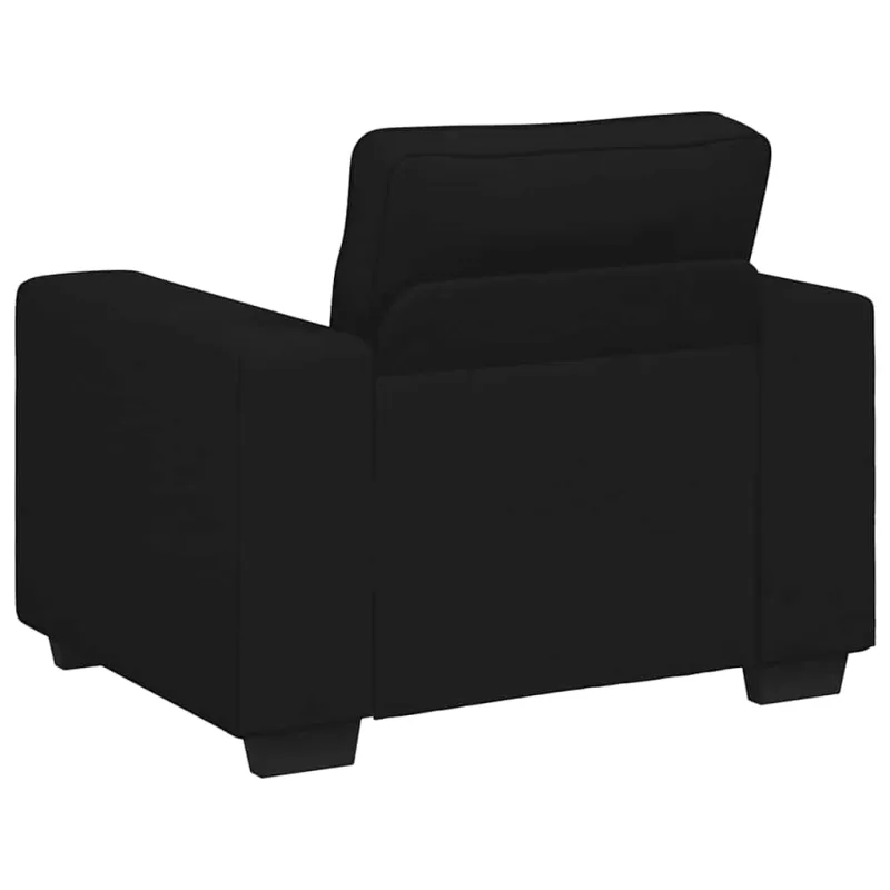 Sofa-kėdė, juoda, 100x77x82 cm, audinys